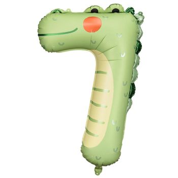 FB163-7 FOLIJA BALON STEVILKA 7 KROKODIL 56X85 CM 1 KOS
